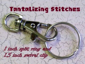 240 nickel plated one inch split rings / key rings