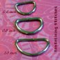 40 Unwelded Nickel Plated D rings - 15 mm for bags