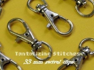 100  Nickel Plated 1.3 INCH EXTRA LARGE Lobster Clips