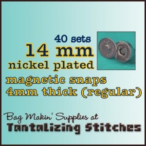 67 Nickel Plated 14 mm Magnetic Snap Closure