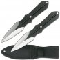 2Pc Throwing Knife Set 7.5 inch Solid Stainless Steel w Nylon Pouch $11.99