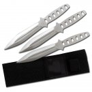 New 3 Pc Throwing Knife Set, 6.5 inch Overall  w Sheath
