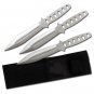 New 3 Pc Throwing Knife Set, 6.5 inch Overall  w Sheath