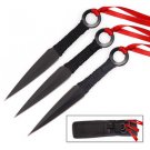 Set of 3 6 throwing knives with sheath