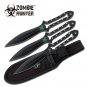 Zombie Hunter 3 Pcs Throwing Knives Set double edge blades 7 Inch Overall