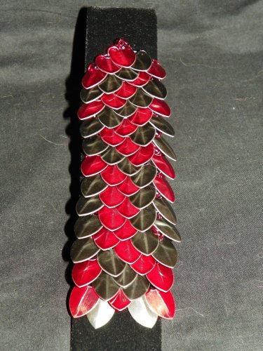 Red and Black Dragon Scale Bracelet