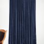Blackout Long Door Eyelet Curtain Drapes, Thick Navy Blue, 100% Cotton Velvet - 50"W by 120"L