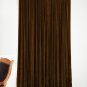 Vintage 100% Cotton Velvet 50"W by 84"L Thick Blackout Home Theatre Velvet  Curtain - Choco