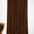 CHOCO - Vintage Blackout 100% Cotton Velvet Lined Curtain Home Theatre Panel-50"W X 72"L
