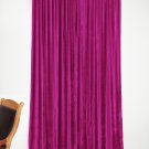 FUSCHIA - Vintage Blackout 100% Cotton Velvet Lined Curtain Home Theatre Panel-50"W X 72"L