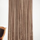 MOCHA - Vintage Blackout 100% Cotton Velvet Lined Curtain Home Theatre Panel-50"W X 72"L