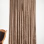 MOCHA - Vintage Blackout 100% Cotton Velvet Lined Curtain Home Theatre Panel-50"W X 72"L