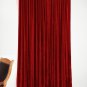 RUBY RED - Vintage Blackout 100% Cotton Velvet Lined Curtain Home Theatre Panel-50"W X 72"L