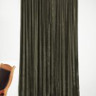 STONE - Vintage Blackout 100% Cotton Velvet Lined Curtain Home Theatre Panel-50"W X 72"L