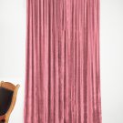 CARNATION - Vintage Blackout 100% Cotton Velvet Lined Curtain Home Theatre Panel-50"W X 84"L