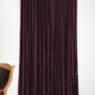PLUM - Vintage Blackout 100% Cotton Velvet Lined Curtain Home Theatre Panel-50"W X 84"L