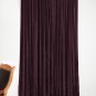 PLUM - Vintage Blackout 100% Cotton Velvet Lined Curtain Home Theatre Panel-50"W X 84"L