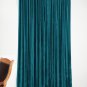 TEAL - Vintage Blackout 100% Cotton Velvet Lined Curtain Home Theatre Panel-50"W X 84"L