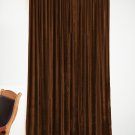 CHOCO - Vintage Blackout 100% Cotton Velvet Lined Curtain Home Theatre Panel-50"W X 95"L