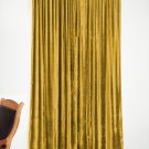 GOLD - Vintage Blackout 100% Cotton Velvet Lined Curtain Home Theatre Panel-50"W X 95"L