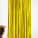 LEMON GREEN - Vintage Blackout 100% Cotton Velvet Lined Curtain Home Theatre Panel-50"W X 95"L