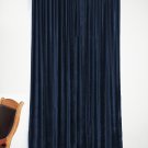 NAVY BLUE - Vintage Blackout 100% Cotton Velvet Lined Curtain Home Theatre Panel-50"W X 95"L