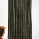 STONE - Vintage Blackout 100% Cotton Velvet Lined Curtain Home Theatre Panel-50"W X 95"L