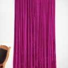 FUSCHIA - Vintage Blackout 100% Cotton Velvet Lined Curtain Home Theatre Panel-50"W X 108"L