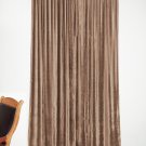 MOCHA - Vintage Blackout 100% Cotton Velvet Lined Curtain Home Theatre Panel-50"W X 108"L