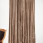 MOCHA - Vintage Blackout 100% Cotton Velvet Lined Curtain Home Theatre Panel-50"W X 108"L