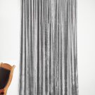 SILVER - Vintage Blackout 100% Cotton Velvet Lined Curtain Home Theatre Panel-50"W X 108"L