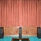 VINTAGE 100% COTTON VELVET BLACKOUT STAGE/THEATRE/STUDIO CURTAIN-Carnation 7FT W X 9FT H