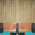 VINTAGE 100% COTTON VELVET BLACKOUT STAGE/THEATRE/STUDIO CURTAIN- MOCHA 7FT W X 9FT H