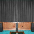 VINTAGE 100% COTTON VELVET BLACKOUT STAGE/THEATRE/STUDIO CURTAIN-STONE 7FT W X 9FT H