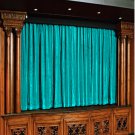 Aqua 100% Vintage Traditional Blackout Velvet Curtain Theater Panel - 9W by 9H ft