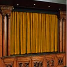 Vintage Style Pole Pocket Gold 100% cotton Velvet curtain Theater/Stage Panel - 12Wx9H FT