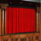 Vintage Style Pole Pocket Ruby Red 100% cotton Velvet curtain Theater/Stage Panel - 12Wx9H FT
