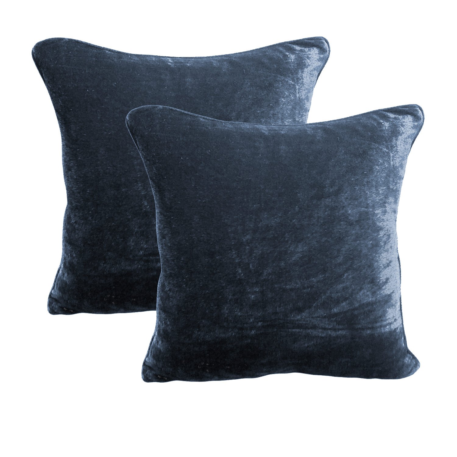 24 by 24 INCHES 100 COTTON VELVET 6PC ZIPPER PILLOW COVER SHAMS EURO