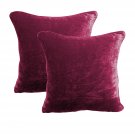 20 by 20 INCHES - 100% COTTON VELVET 6PC ZIPPER PILLOW COVER SHAMS EURO GRAPES