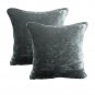 20 by 20 INCHES - 100% COTTON VELVET 6PC ZIPPER PILLOW COVER SHAMS EURO STONE
