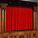 Vintage Style Pole Pocket Ruby Red 100% cotton Velvet curtain Theater/Stage Panel - 20Wx10H FT