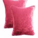 20 by 30 INCHES - 100% COTTON VELVET PILLOW COVERS FOR BEDROOM CARNATION