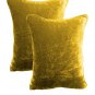 20 by 30 INCHES - 100% COTTON VELVET PILLOW COVERS FOR BEDROOM GOLD
