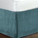 New King Size 15"Drop 100% Cotton Velvet Bedskirt/Valance Box Pleated - Aqua New King Size 15"Drop 100% Cotton Velvet Bedskirt/Valance Box Pleated - Aqua