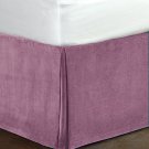 New Twin Size 15"Drop 100% Cotton Velvet Bedskirt/Valance Box Pleated - Lavender