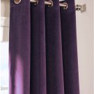 BERRY - Vintage Blackout 100% Cotton Velvet Lined Curtain Long Door Panel-50"W X 120"L