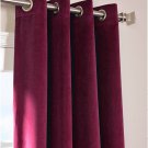 GRAPES - Vintage Blackout 100% Cotton Velvet Lined Curtain Long Door Panel-50"W X 120"L