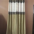 Fascination Beautiful Beige Shade Designer Mix Tissue Curtain Panels set of 2 - 50"W by 108"H