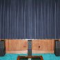 NAVY BLUE-VINTAGE COTTON VELVET BLACKOUT WINDOW/DOOR LINED CURTAIN,66''W X 90''H