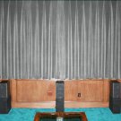 SILVER-VINTAGE COTTON VELVET BLACKOUT WINDOW/DOOR LINED CURTAIN,66''W X 90''H
